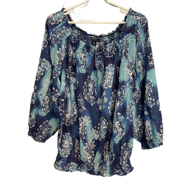 Chaps Tops - Chaps gauzy cotton peasant blouse size M